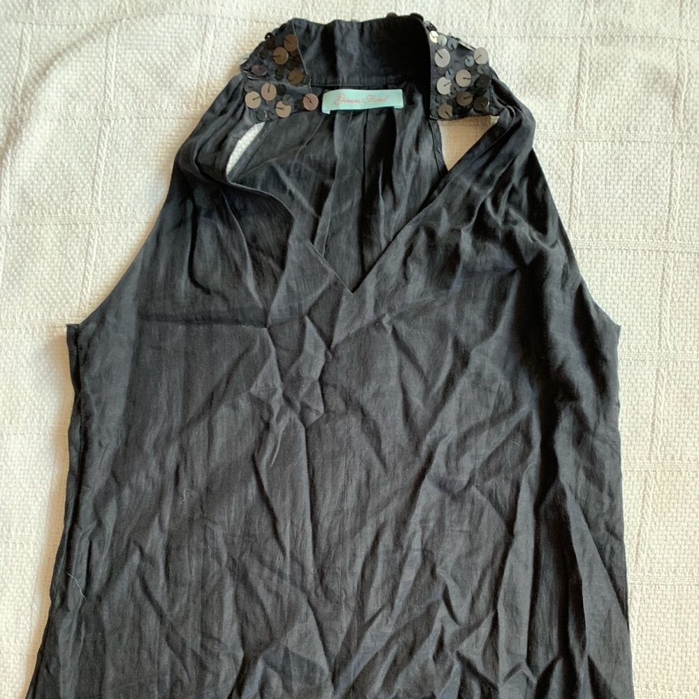 Geren Ford black sequin neck tank
